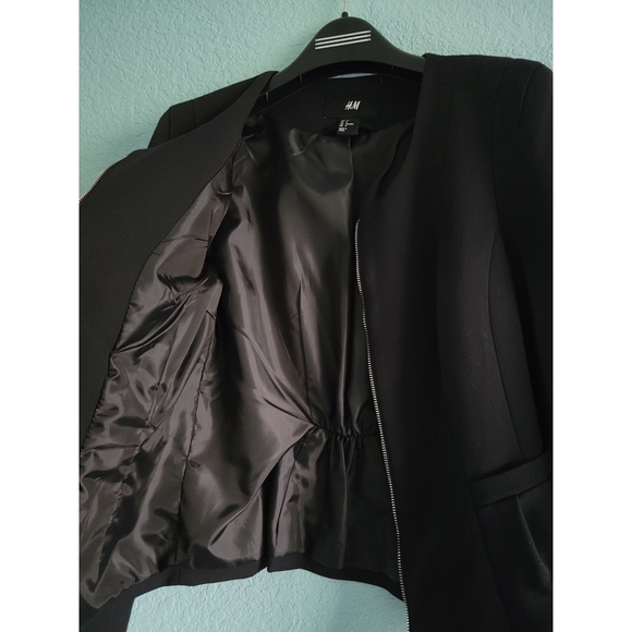H&M | Zip-Up Collarless Blazer Jacket - Picture 7 of 10